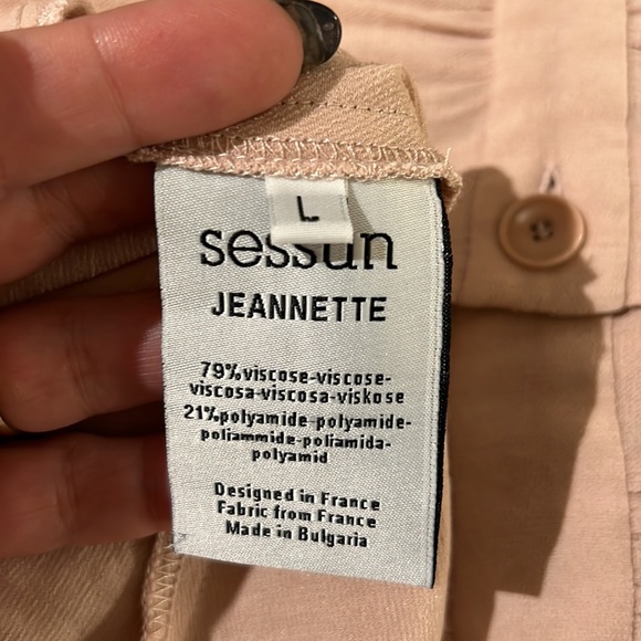 Sessun Jeanette light pink shirt dress button down size L - Picture 11 of 11